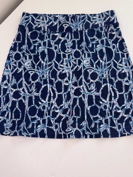 Lilly Pulitzer Dresses & Skirts - Women's Lilly Pulitzer Brenna Pull On Skirt High Tide Navy Lucy Bamboo size M